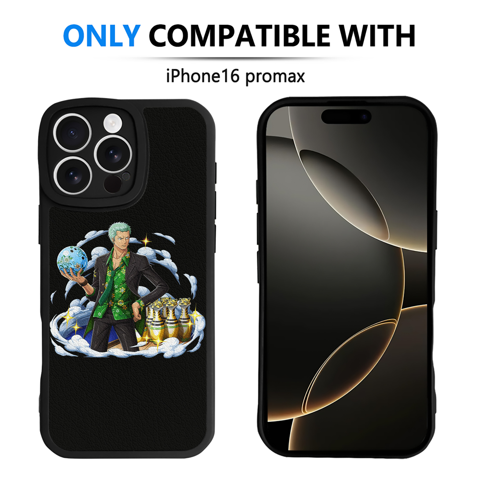（画像用） ワンピース ロロノア・ゾロ ONE PIECE Roronoa Zoro 【iPhone 16シリーズ対応】シリコンスマホケース（レザー調） 材質：シリコン